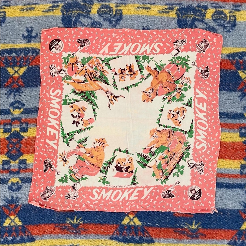 1950s vintage Smokey the Bear bandana!